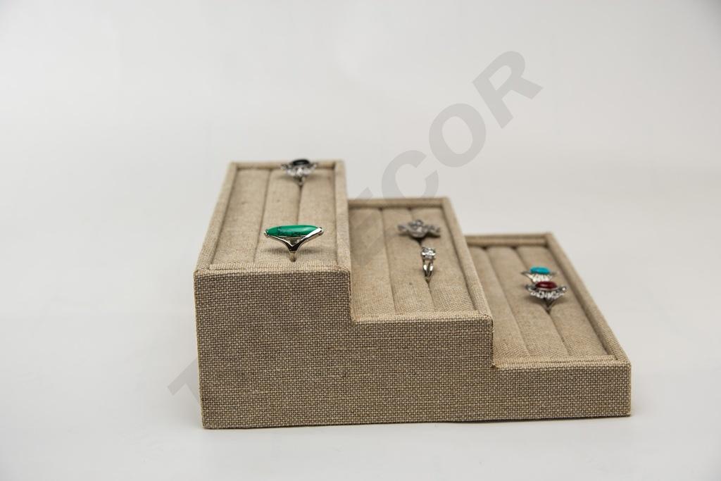 Expositor para Anillos A 3 Alturas Lino Beige