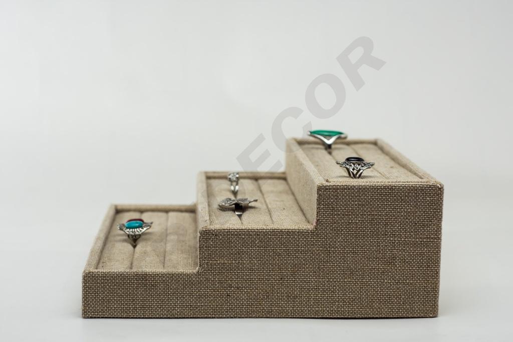 Expositor para Anillos A 3 Alturas Lino Beige