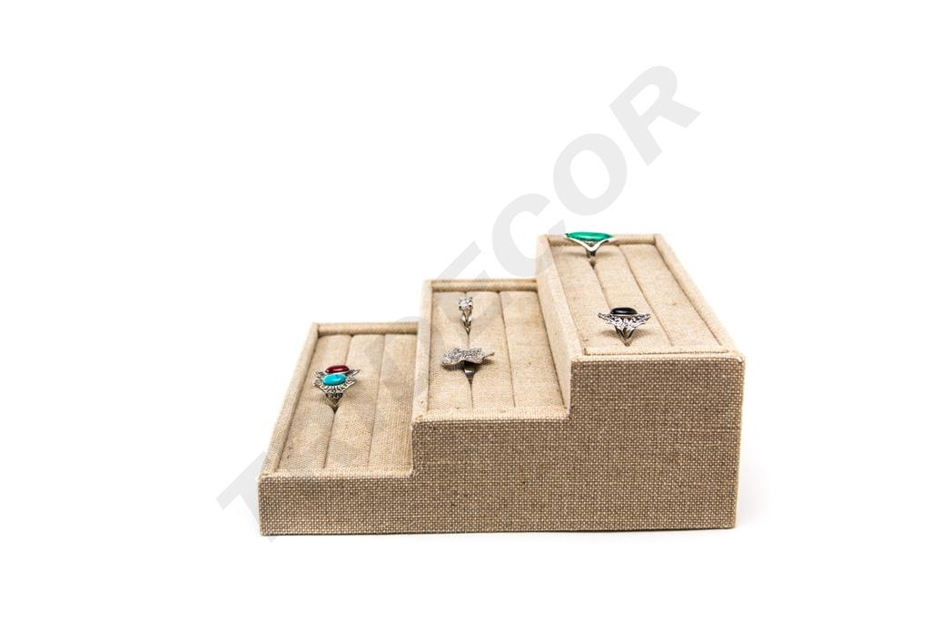 Expositor para Anillos A 3 Alturas Lino Beige