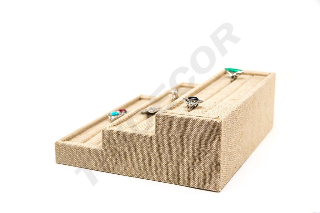 Expositor para Anillos A 3 Alturas Lino Beige