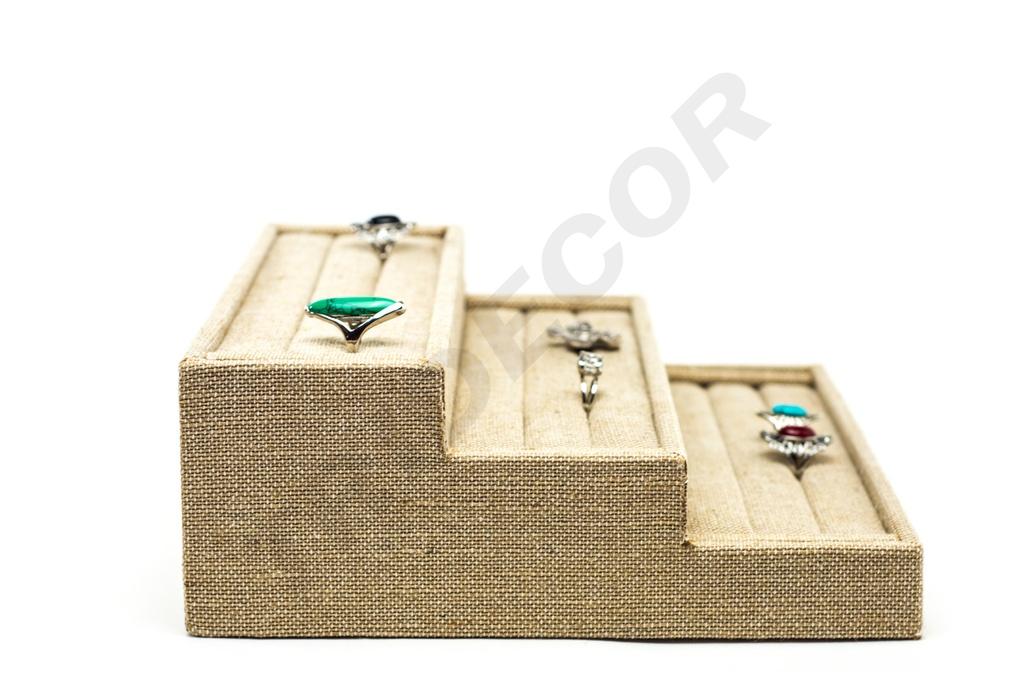 Expositor para Anillos A 3 Alturas Lino Beige