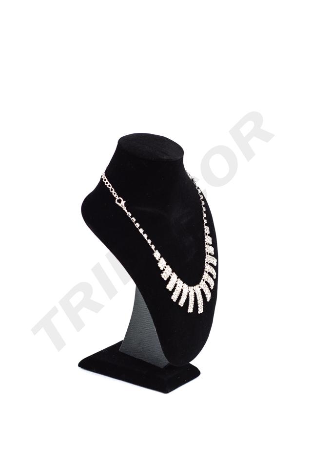 Expositor de Collar de Terciopelo Negro
