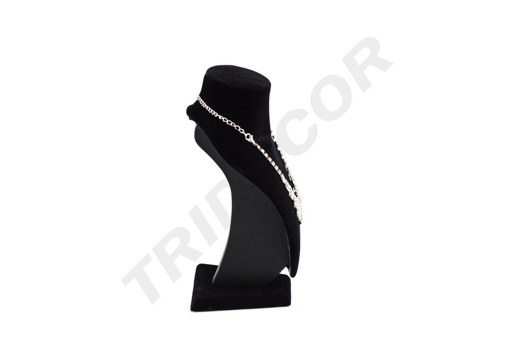 Expositor de Collar de Terciopelo Negro