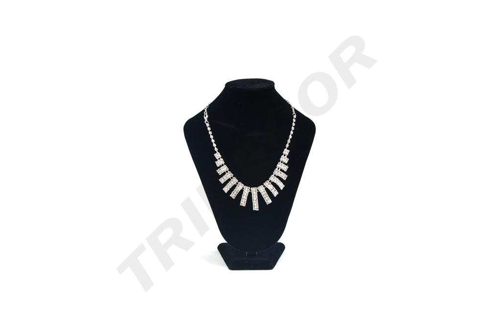 Expositor de Collar de Terciopelo Negro