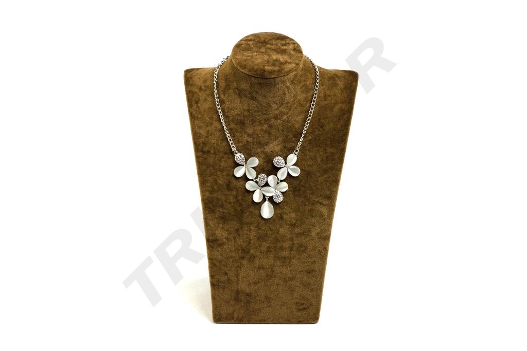 Expositor de Collares de Terciopelo Marrón