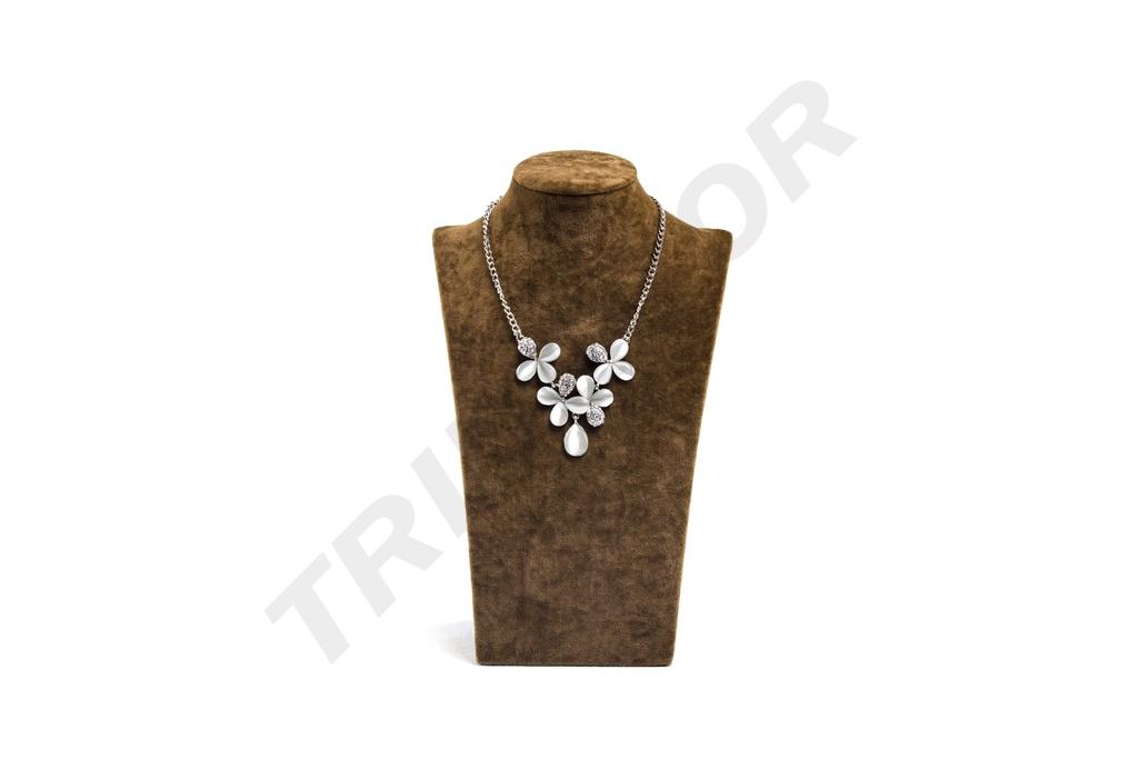 Expositor de Collares de Terciopelo Marrón