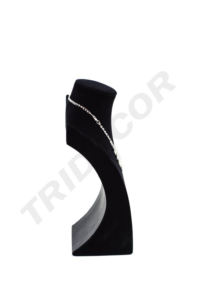 Expositor de Collares de Terciopelo Negro