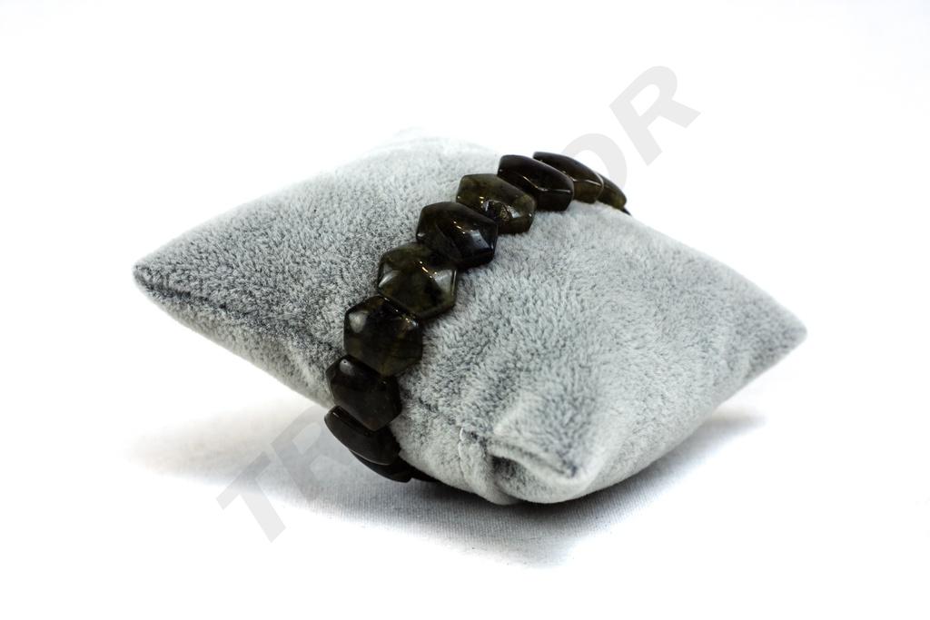 Almohadilla para pulseras, terciopelo gris