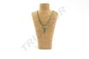 Expositor de Collares Color Camello Cubierto con Cuerda 32X10X20
