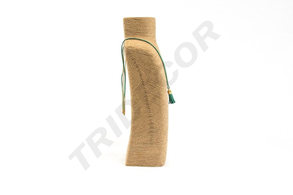 Expositor de Collares Color Camello Cubierto con Cuerda 32X10X20