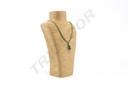 Expositor de Collares Color Camello Cubierto con Cuerda 32X10X20