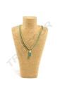 Expositor de Collares Color Camello Cubierto con Cuerda 32X10X20