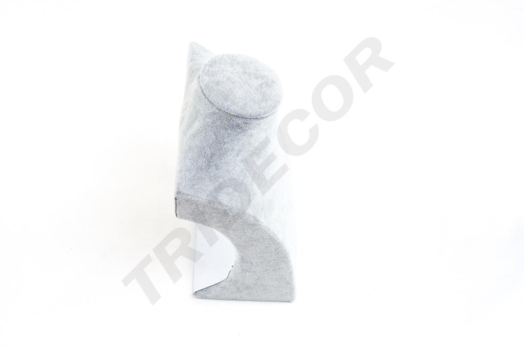 Expositor de Collar de Terciopelo Gris 21X8X15cm