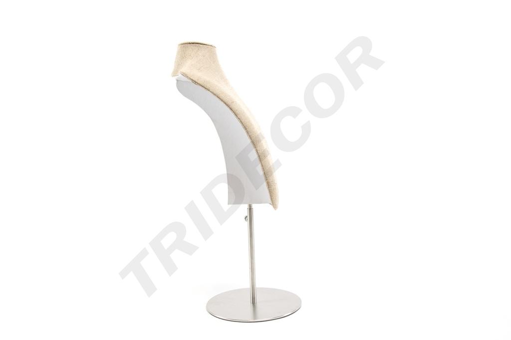 Soporte ajustable para collares de lino grueso con base de acero