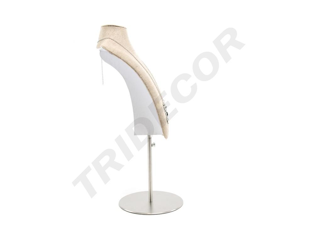 Soporte ajustable para collares de lino grueso con base de acero