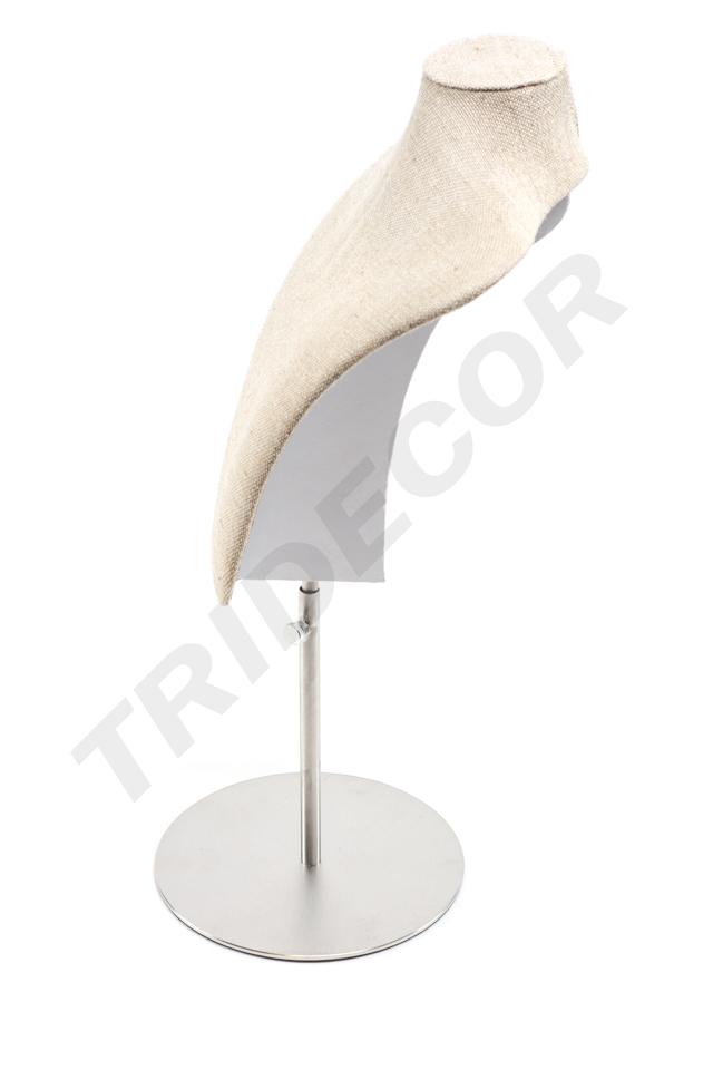 Soporte ajustable para collares de lino grueso con base de acero