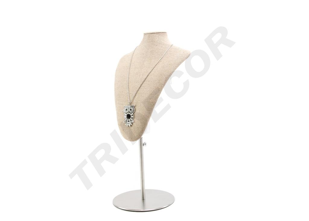 Soporte ajustable para collares de lino grueso con base de acero