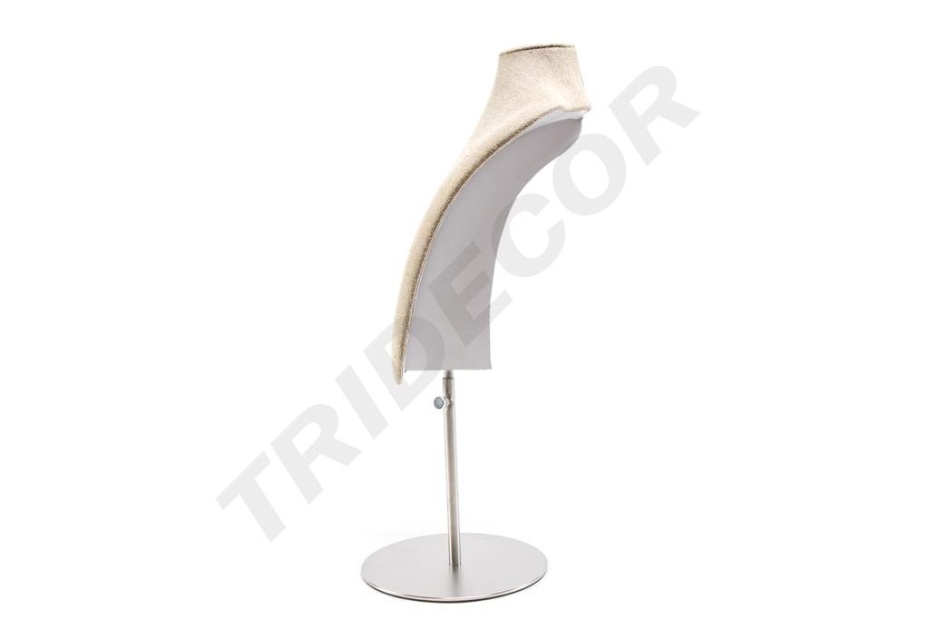 Soporte ajustable para collares de lino grueso con base de acero