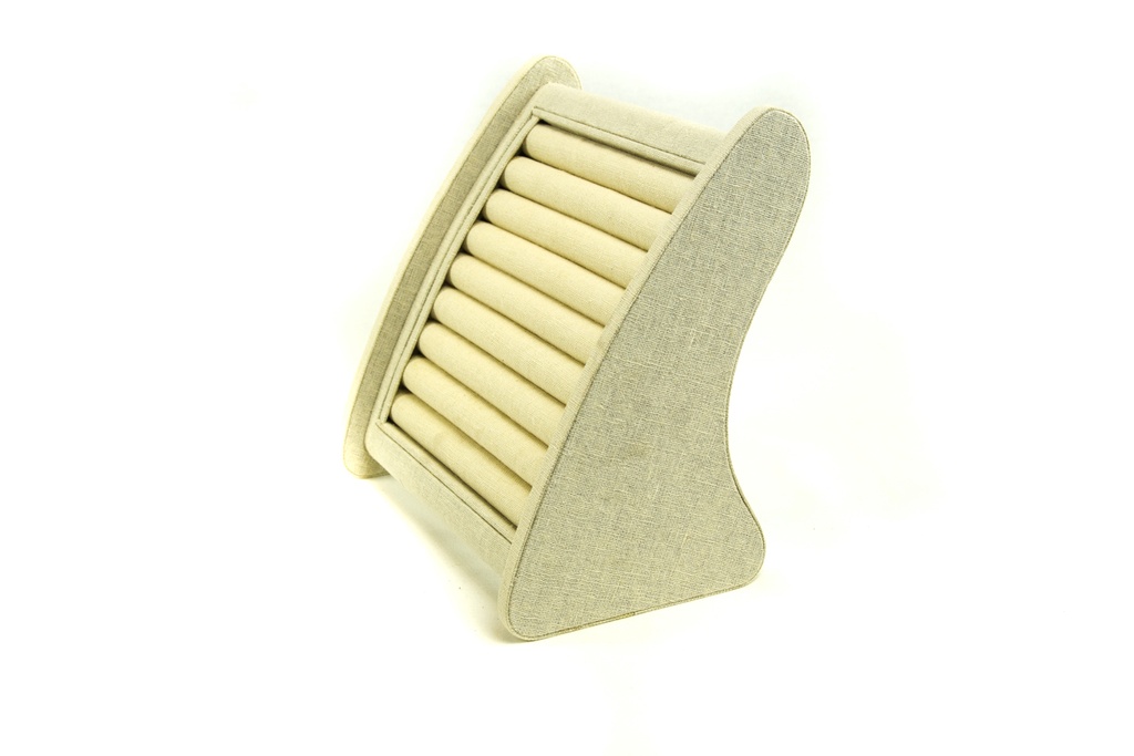 Expositor de Anillos de Lino Beige 25X24.5X15cm