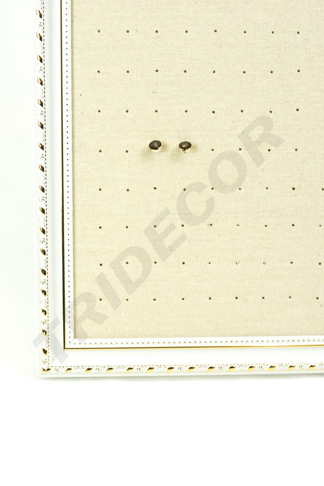 Marco grande para aretes de lino beige 50x60cm