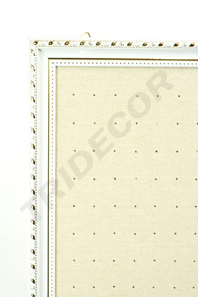 Marco grande para aretes de lino beige 50x60cm