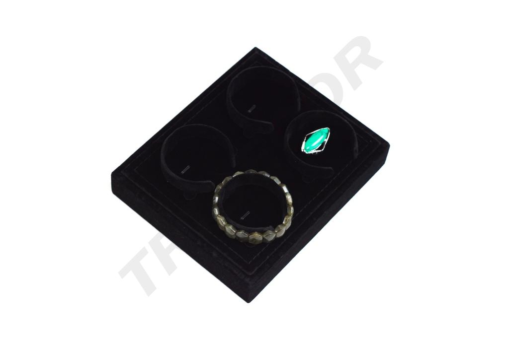 Bandeja para Pulseras (y Anillo o Colgante), Terciopelo Negro