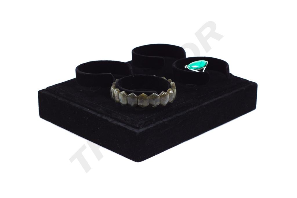 Bandeja para Pulseras (y Anillo o Colgante), Terciopelo Negro