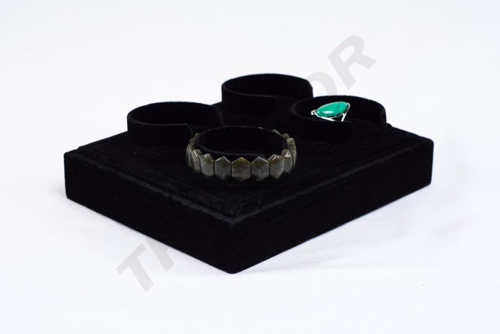 Bandeja para Pulseras (y Anillo o Colgante), Terciopelo Negro