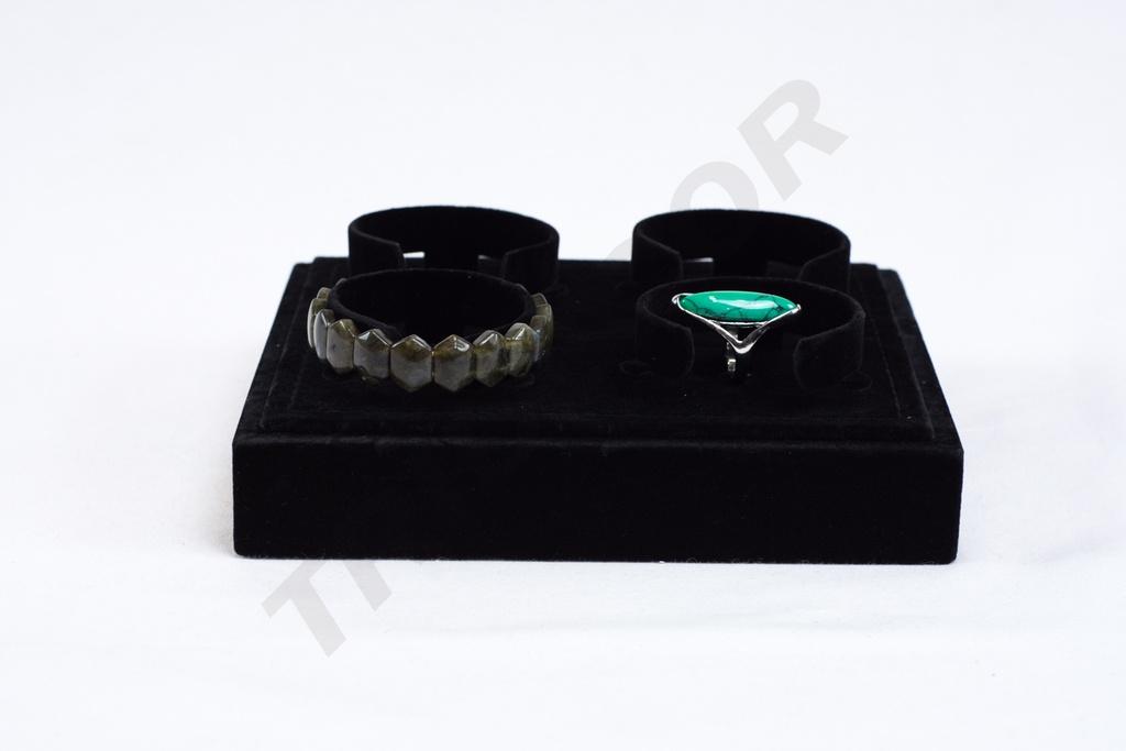 Bandeja para Pulseras (y Anillo o Colgante), Terciopelo Negro