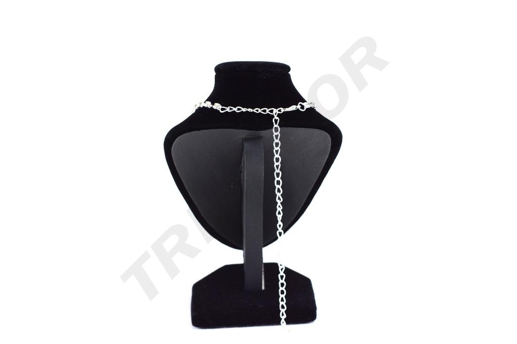 Expositor de Collar de Terciopelo Negro