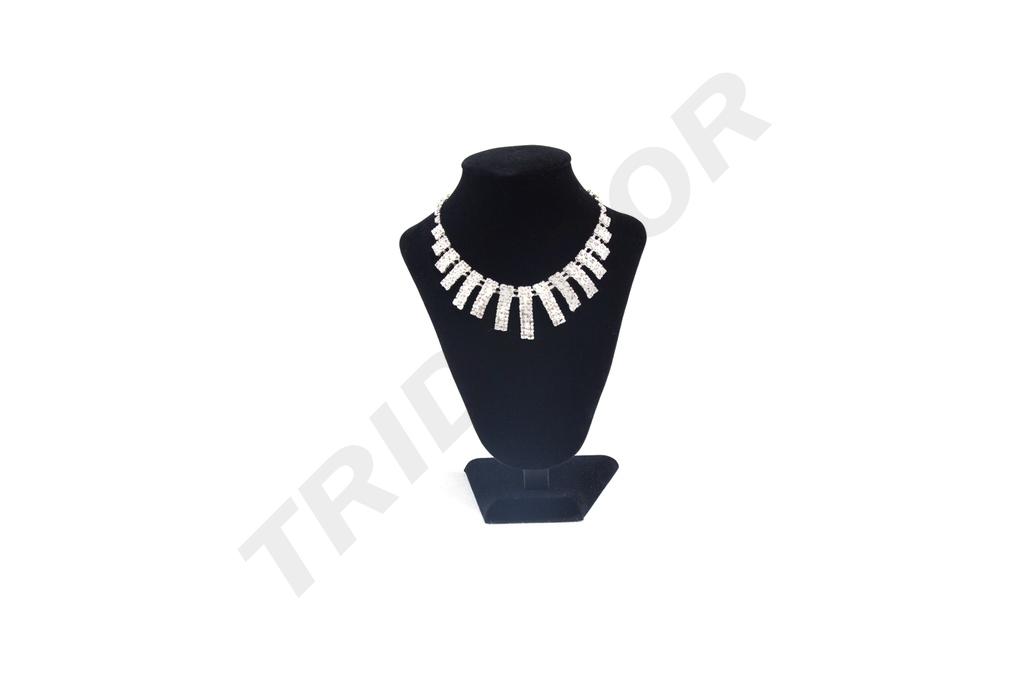 Expositor de Collar de Terciopelo Negro