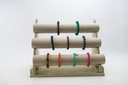 Expositor Triple para Pulseras de Lino Beige