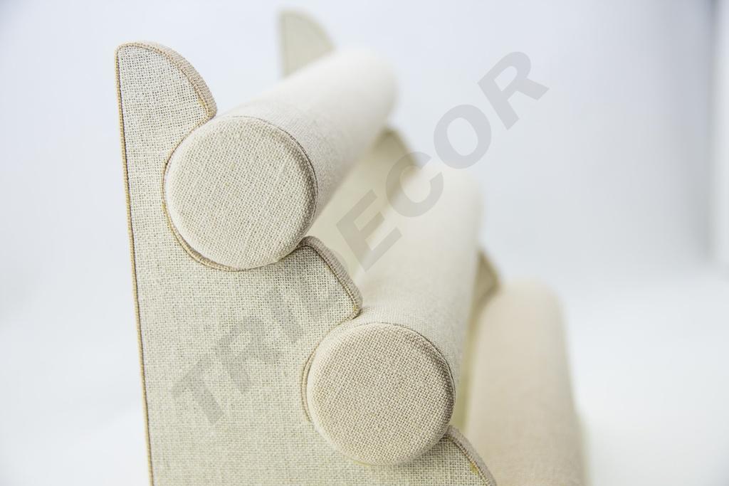 Expositor Triple para Pulseras de Lino Beige