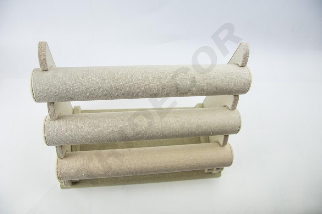 Expositor Triple para Pulseras de Lino Beige