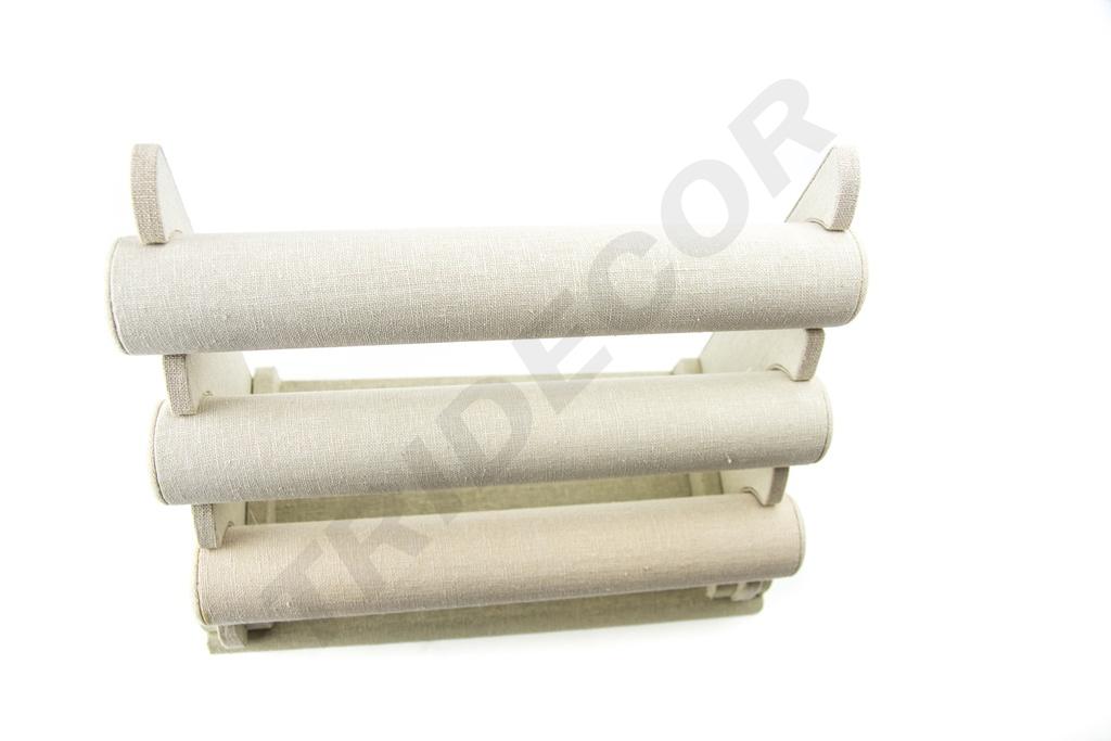 Expositor Triple para Pulseras de Lino Beige