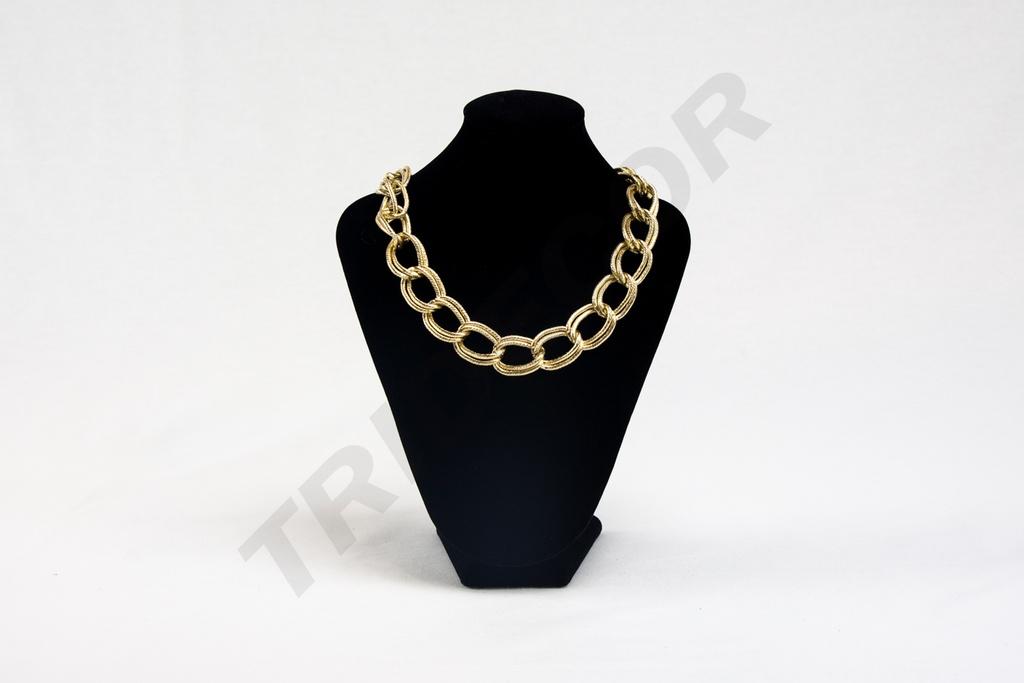 Expositor de Collar de Terciopelo Negro