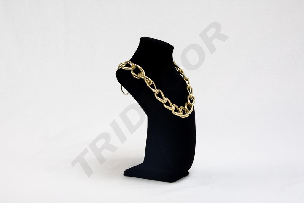 Expositor de Collar de Terciopelo Negro