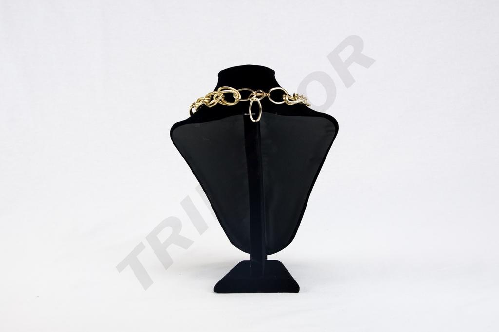 Expositor de Collar de Terciopelo Negro