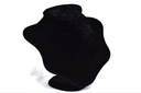 Exhibidor grande de collar de terciopelo negro