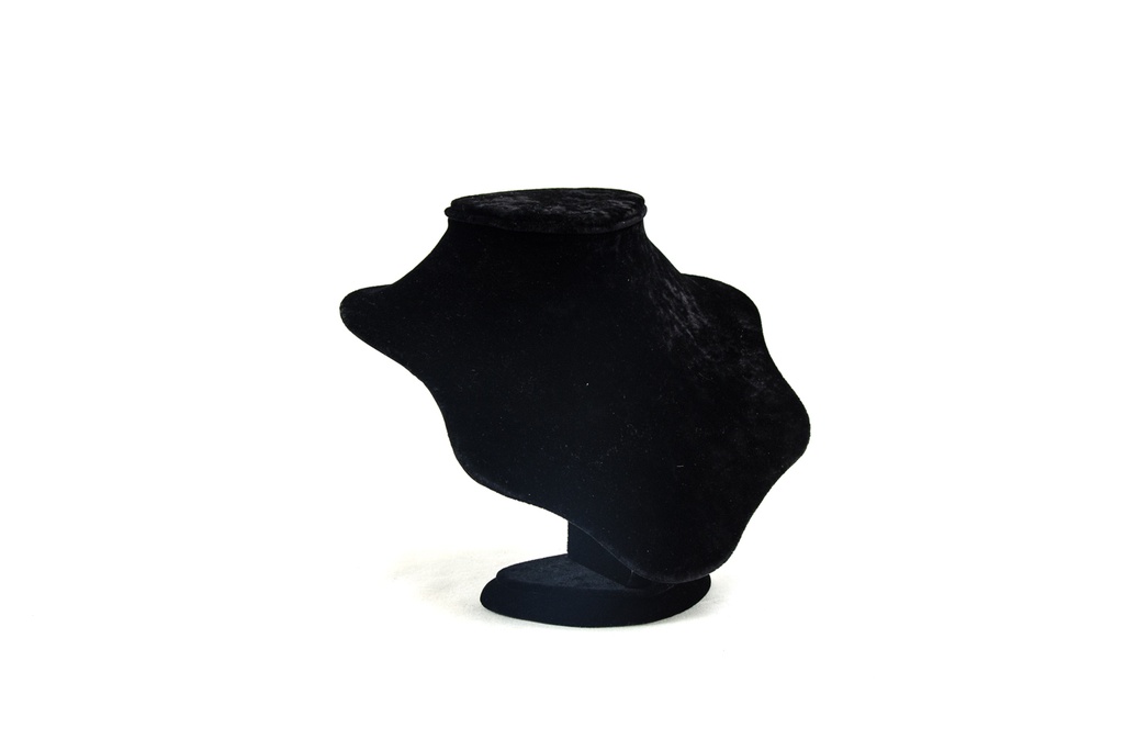Exhibidor grande de collar de terciopelo negro