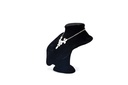 Exhibidor grande de collar de terciopelo negro
