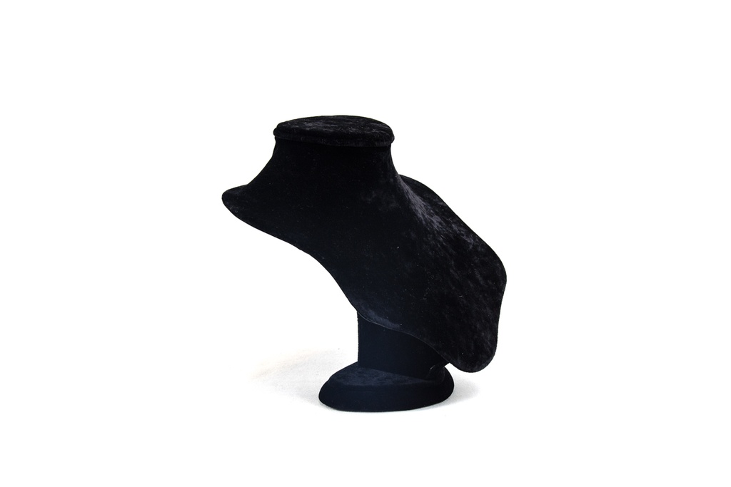Exhibidor grande de collar de terciopelo negro
