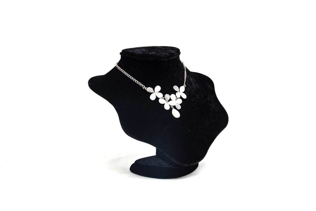 Exhibidor grande de collar de terciopelo negro