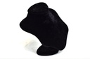 Exhibidor grande de collar de terciopelo negro