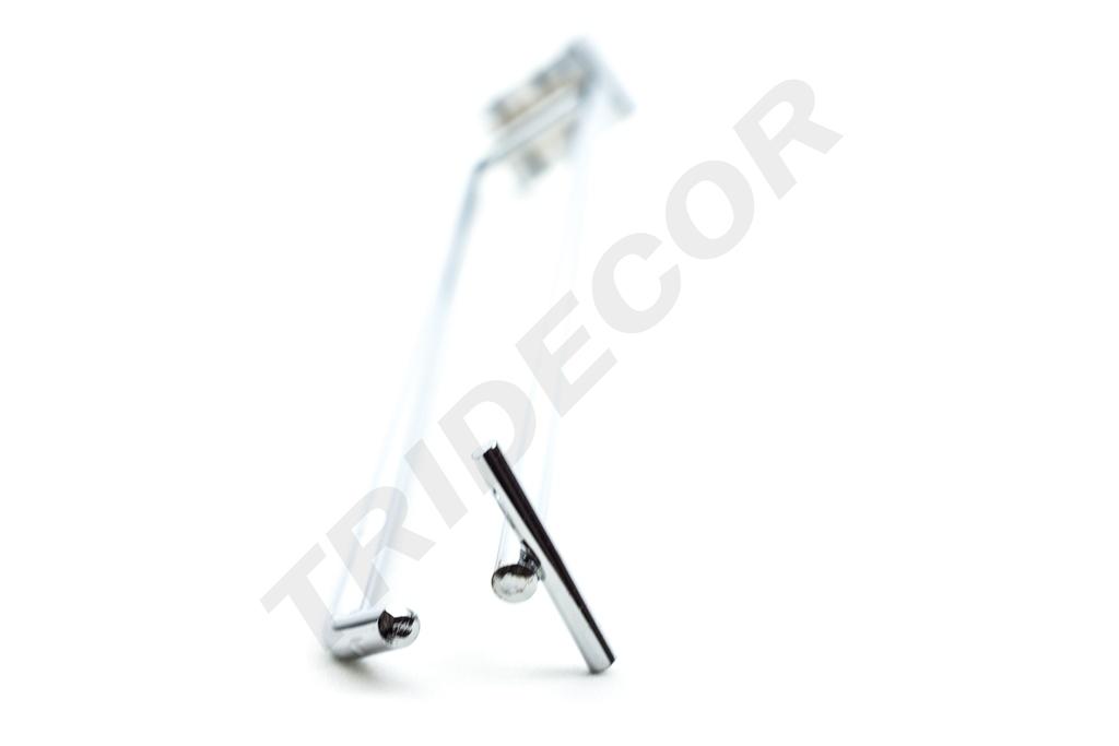 Gancho con soporte de precio para tubo rectangular 40 cm 7 mm