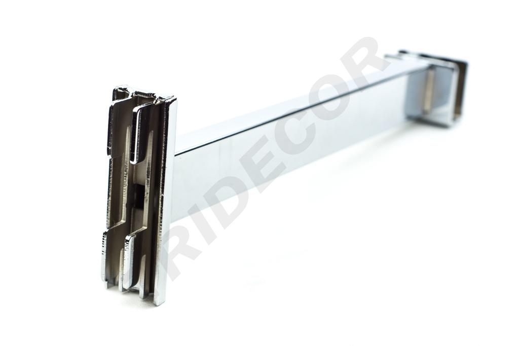 Soporte tubular rectangular para sistema de cremallera 25cm