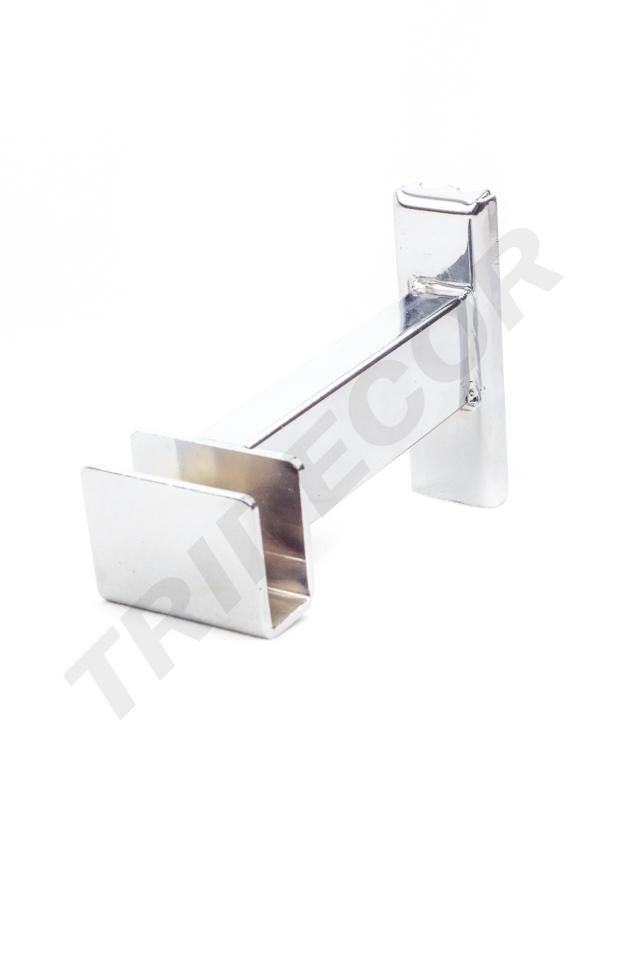 Soporte Tubular Rectangular para Sistema de Cremallera 10 cm