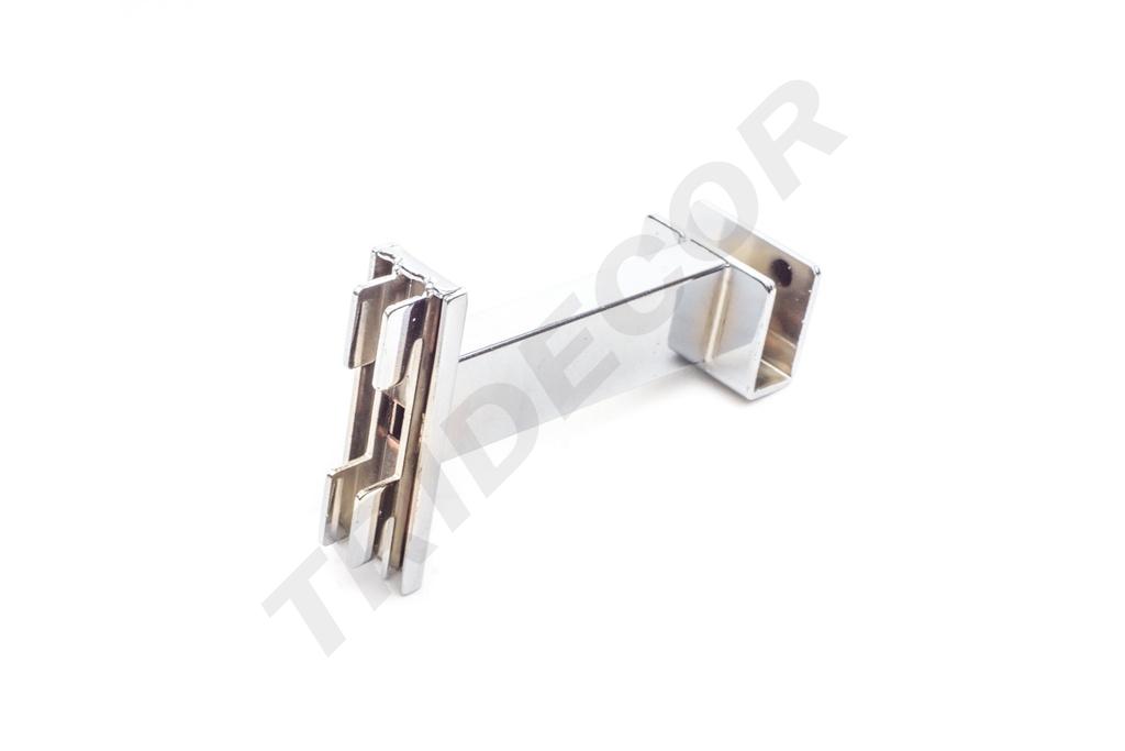 Soporte Tubular Rectangular para Sistema de Cremallera 10 cm