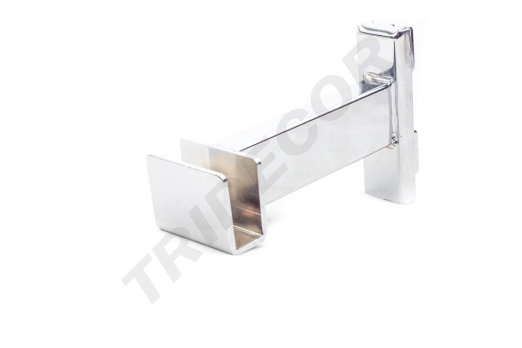 Soporte Tubular Rectangular para Sistema de Cremallera 10 cm