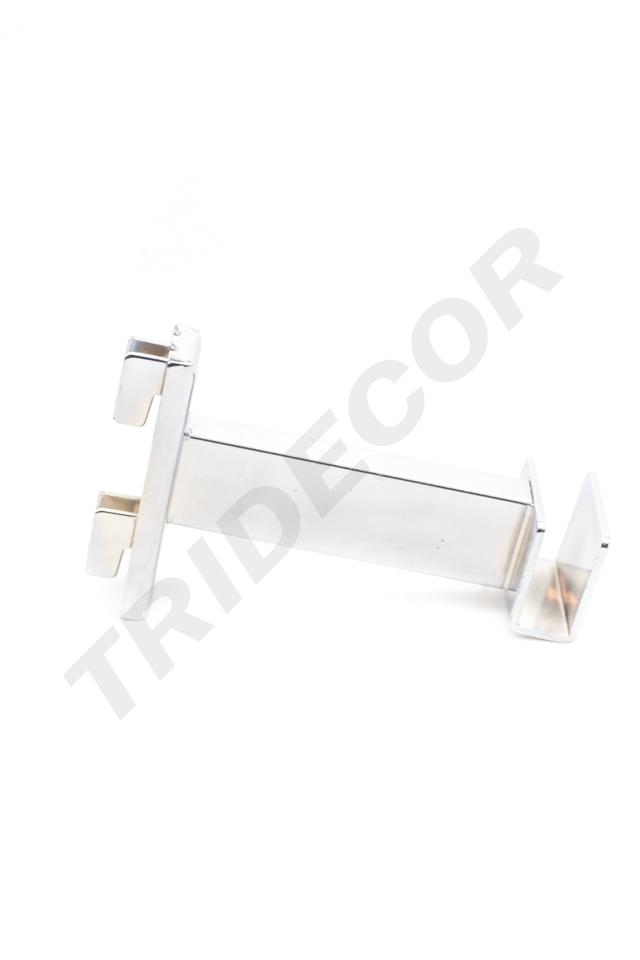 Soporte Tubular Rectangular para Sistema de Cremallera 10 cm